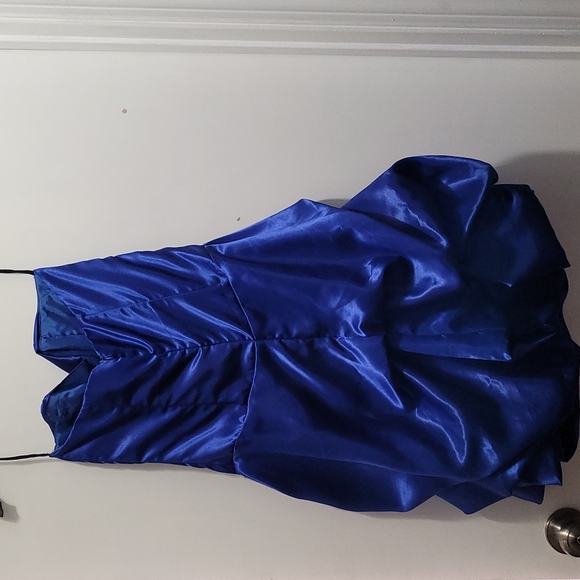 Silky Sapphire Blue Dress - Picture 2 of 5